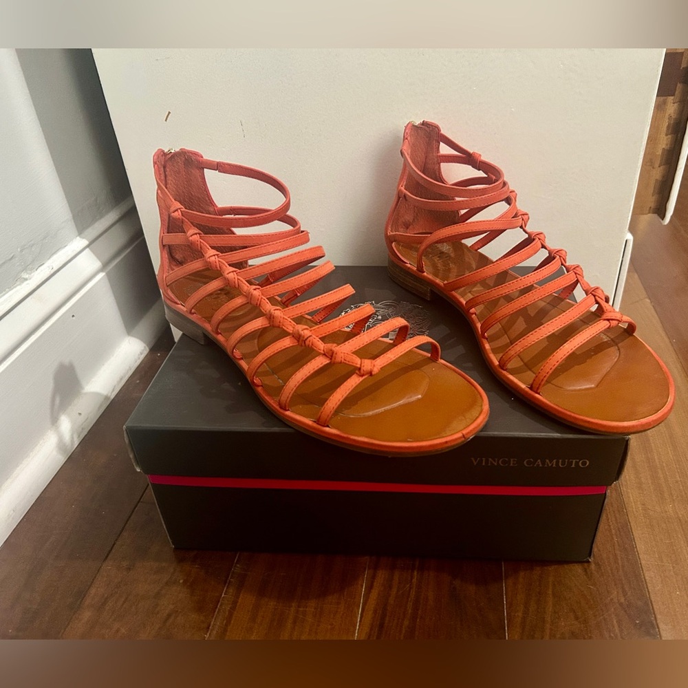 Vince Camuto Strappy Orange Sandals